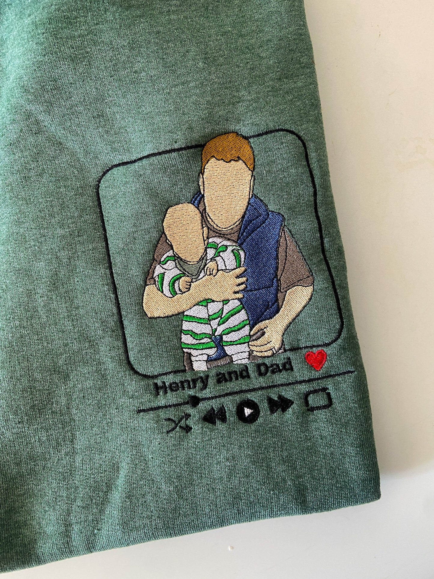 Personalised Embroidered Dad Song Jumper