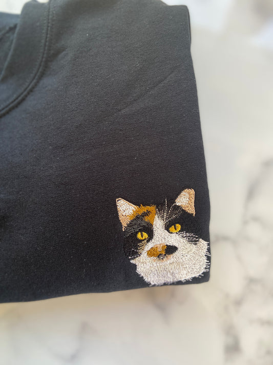 Personalised Embroidered Pet Face T-Shirt