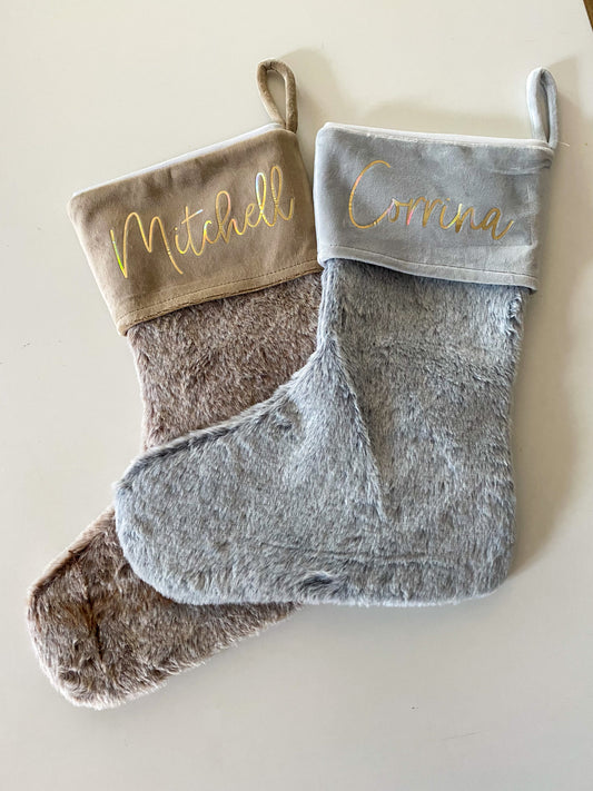 Personalised Fur Stocking