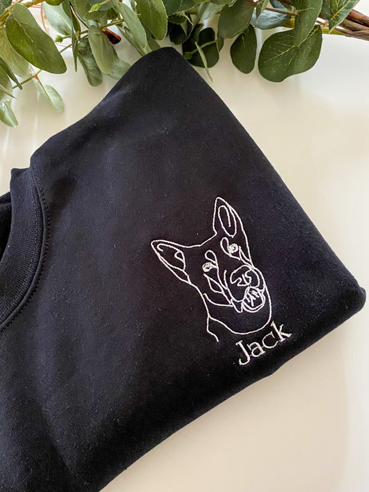 Personalised Line Embroidered Pet Jumper