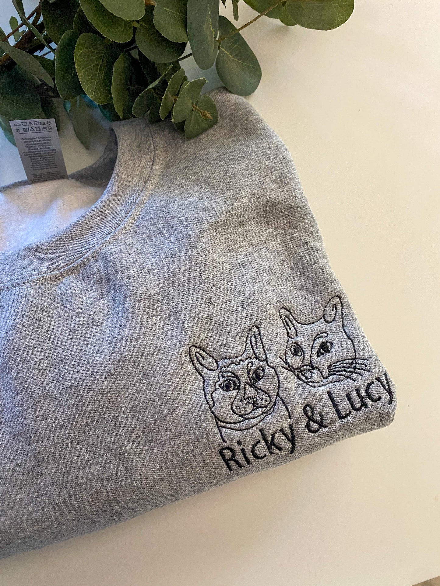 Personalised Embroidered Pet Jumper - Two Pets