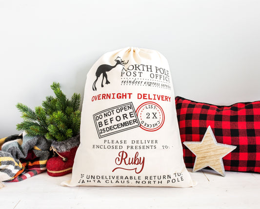 Personalised Santa Sack - Reindeer Express