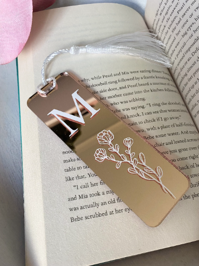 Personalised Bookmark - Flower