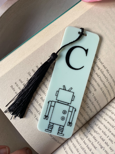 Personalised Bookmark - Robot
